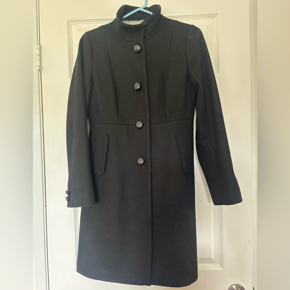 J. Crew Black Wool Coat